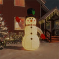 Inflatable Snowman, 8 Ft Tall, Multicolor LED Lights, Oxford Fabric, Weather-Resistant Outdoor Christmas Yard