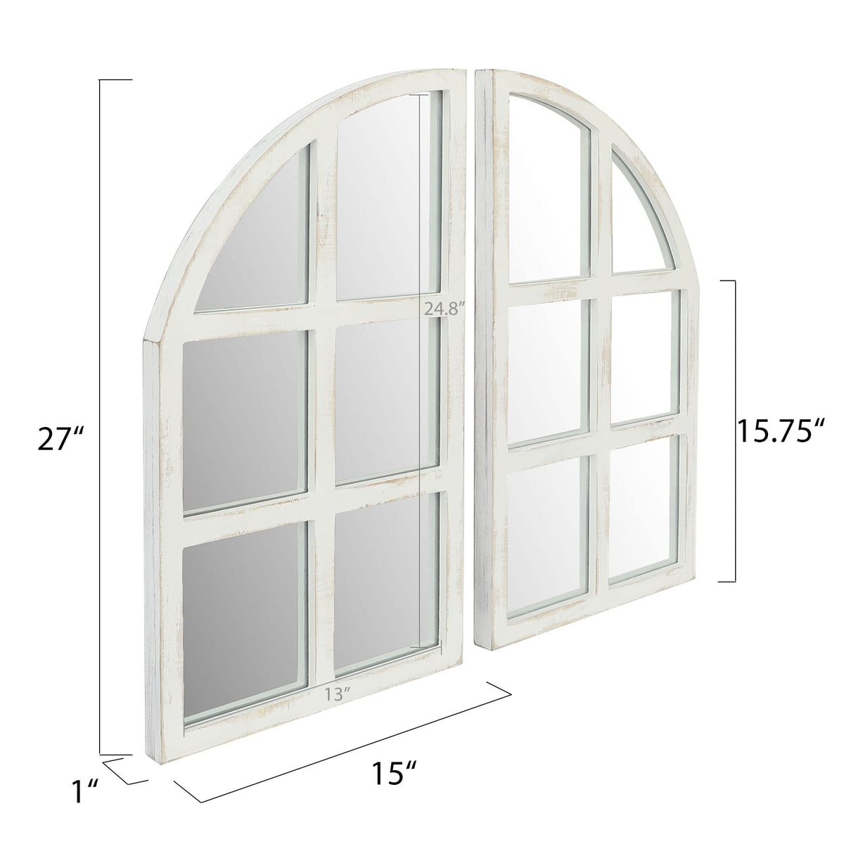Farmhouse Mirror, Arch Window Entryway Large Wall Decor Mirror