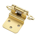 Satin Brass Gold Cabinet Hinges 3/8 Inch Inset 50 Pack(25Pairs)