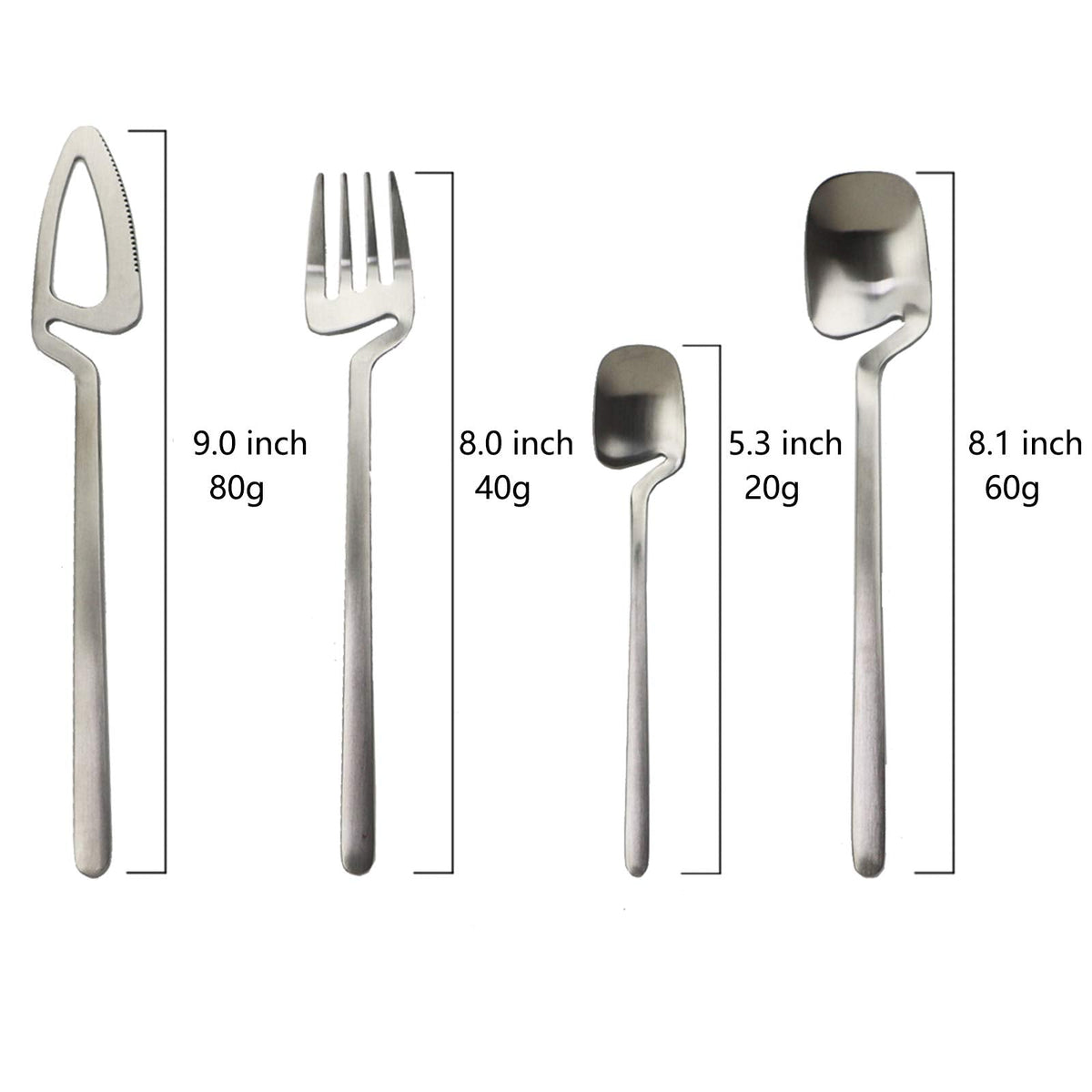 Flatware Set 32-piece Silverware Set Matte Finished Cutlery Set Service for 8 Include Knife/Fork/Spoon/Coffee spoon