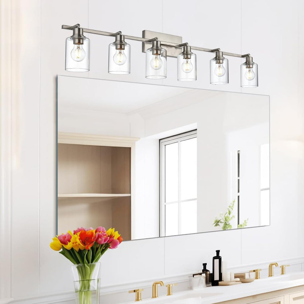 6 Light Track Lighting Fixture Brushed Nickel Track Lighting Kit