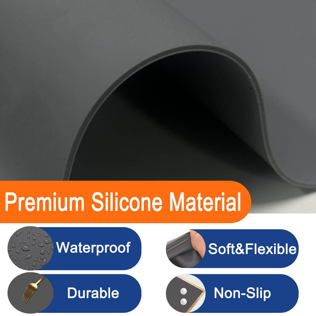 Extra Large Silicone Mat 78.7''x23.6''(200cmx60cm), Large Silicone Mats Counter, Multipurpose Heat Resistant Mat