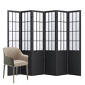 Room Divider, 66.9Inch Tall Japanese Shoji Style Folding Wood Screen with Double Hinges Bedroom Hotel Decoration