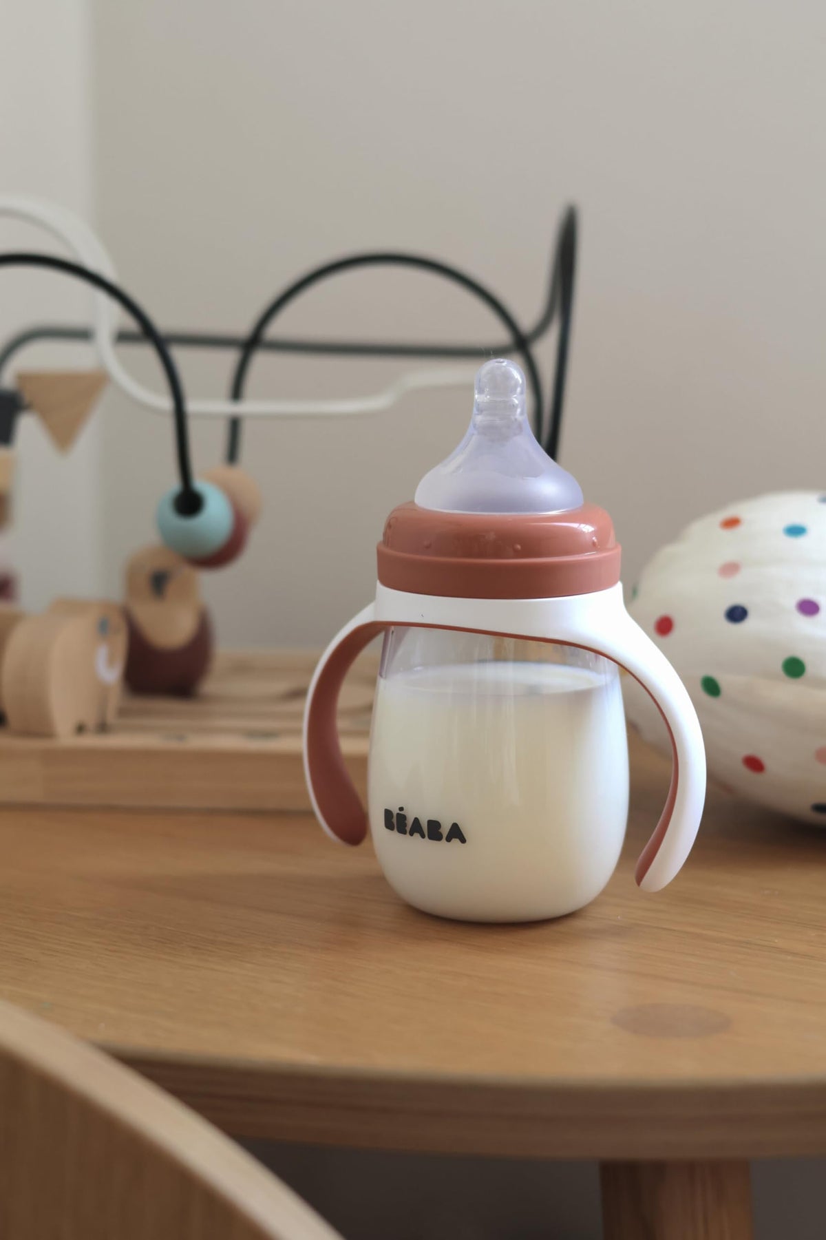 2-in-1 Baby Bottle to Transition Sippy Cup, No Spill Sippy Cup, Includes Removable Handles, Silicone Baby Bottle