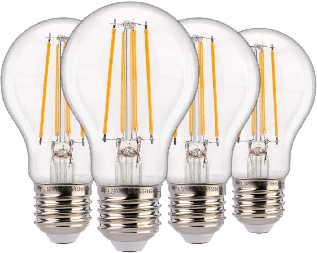 Dusk to Dawn Outdoor Sensor A19 LED Edison Bulbs,7W (60W Eqv.), 800LM,Vintage Filament E26 Base, Auto On/Off