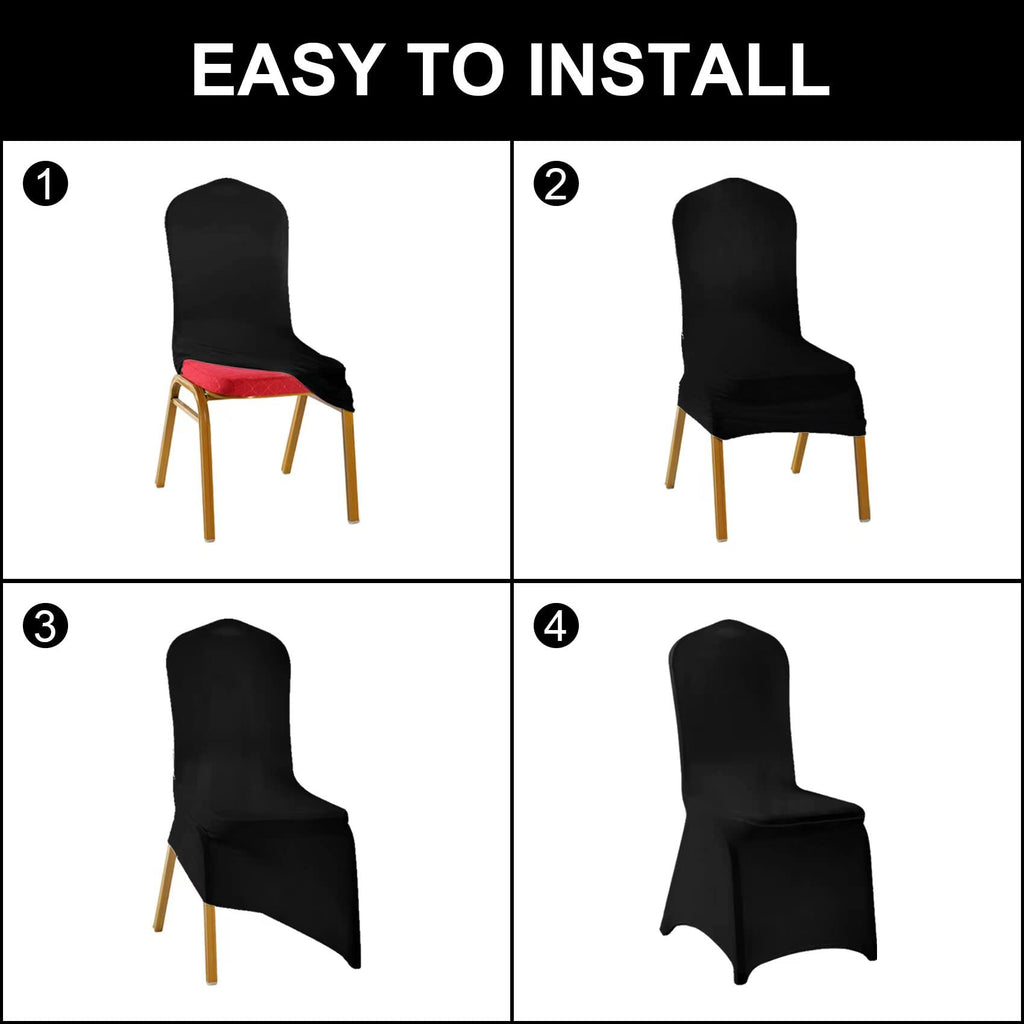 Waterproof Spandex Chair Cover 12PCS, Stretch Dining Chair Covers, Polyester Outdoor Chair Covers, Protector Stretch
