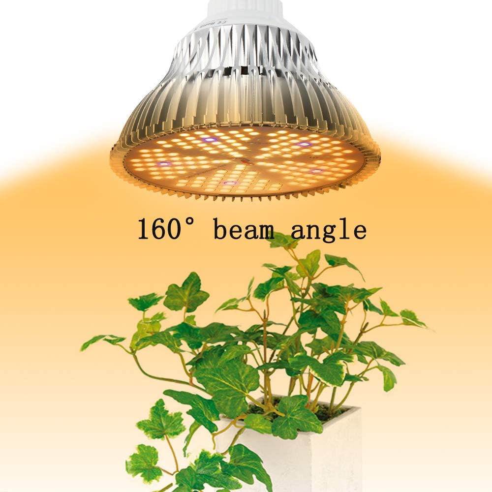 100W LED Grow Light Bulb, Full Spectrum 150 LED Grow Light Bulb for Indoor Plants, E26 E27 Base Grow Light Bulbs,160