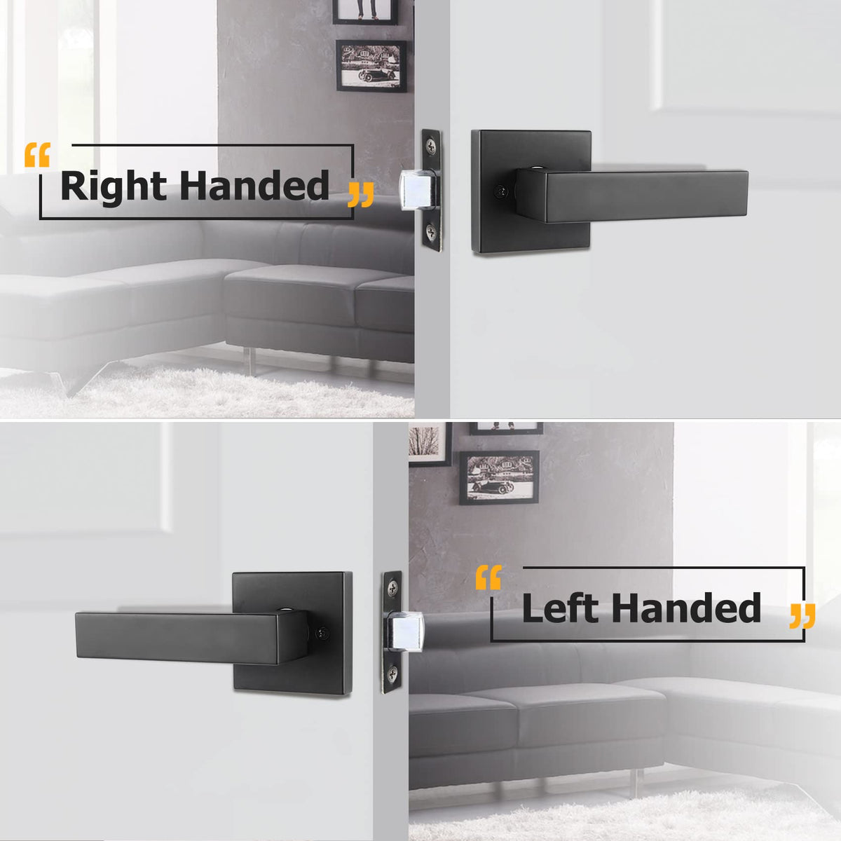 Black Front Door Handle, Front-Door Handle and Deadbolt Set