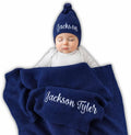 Blanket, 100% GOTS Organic Certified, Customized Swaddle Blanket with Name, Receiving Blankets for Boys and Girls