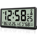 Inspired Nelson Style 14.5" Atomic Clock with Indoor Temp and Humidity, Battery Operated