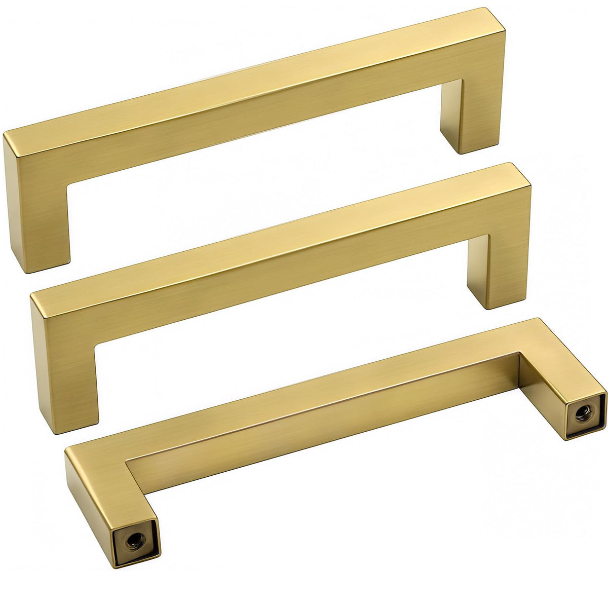 100 Pack 3.75 Inch Gold Cabinet Handles Brushed Cabinet Pull