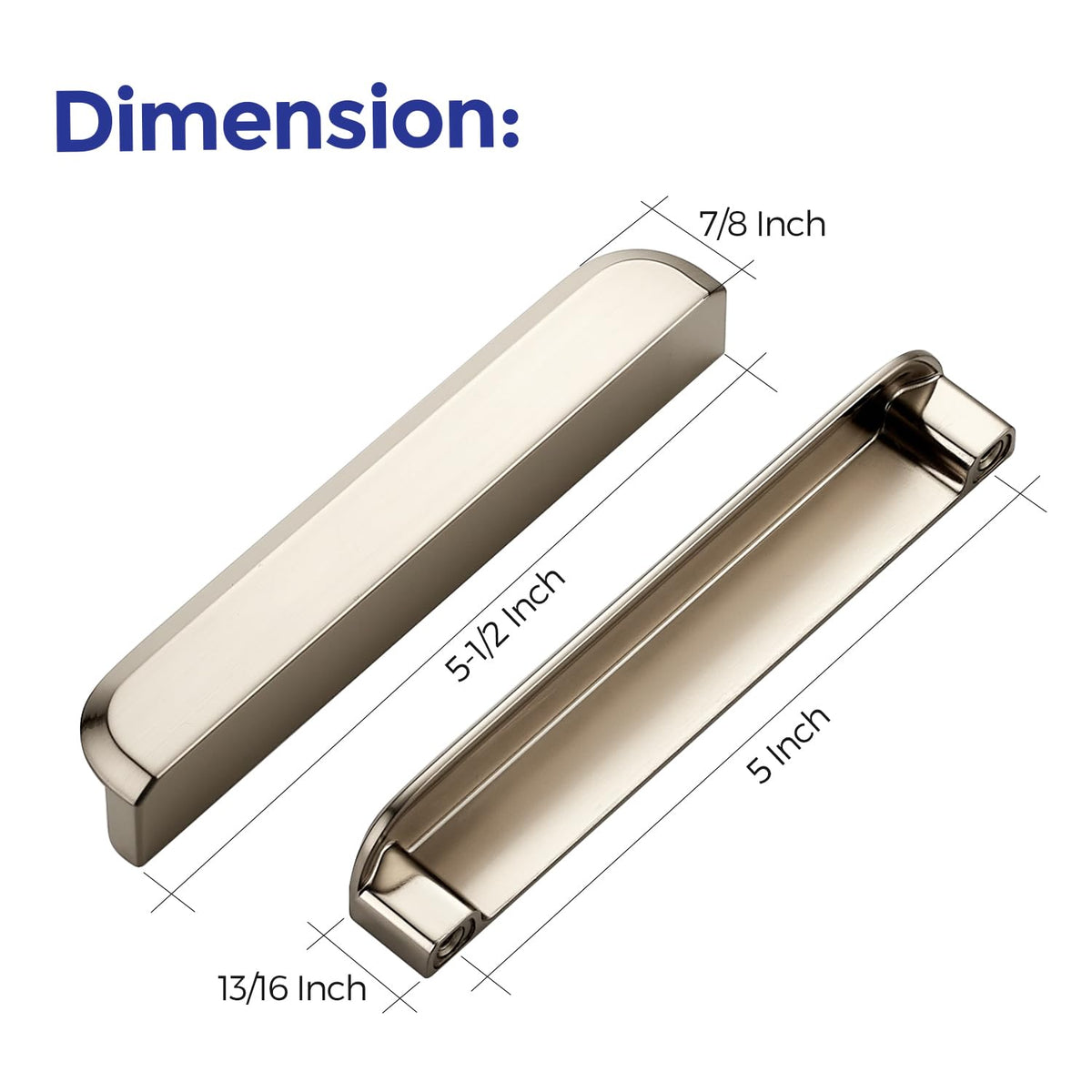 Cabinet Pulls Kitchen Cabinet Handles 5 Inch Brushed Nickel 10 Pack