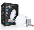 6 Inch Ultra-Thin LED Recessed Light, CRI90 12W