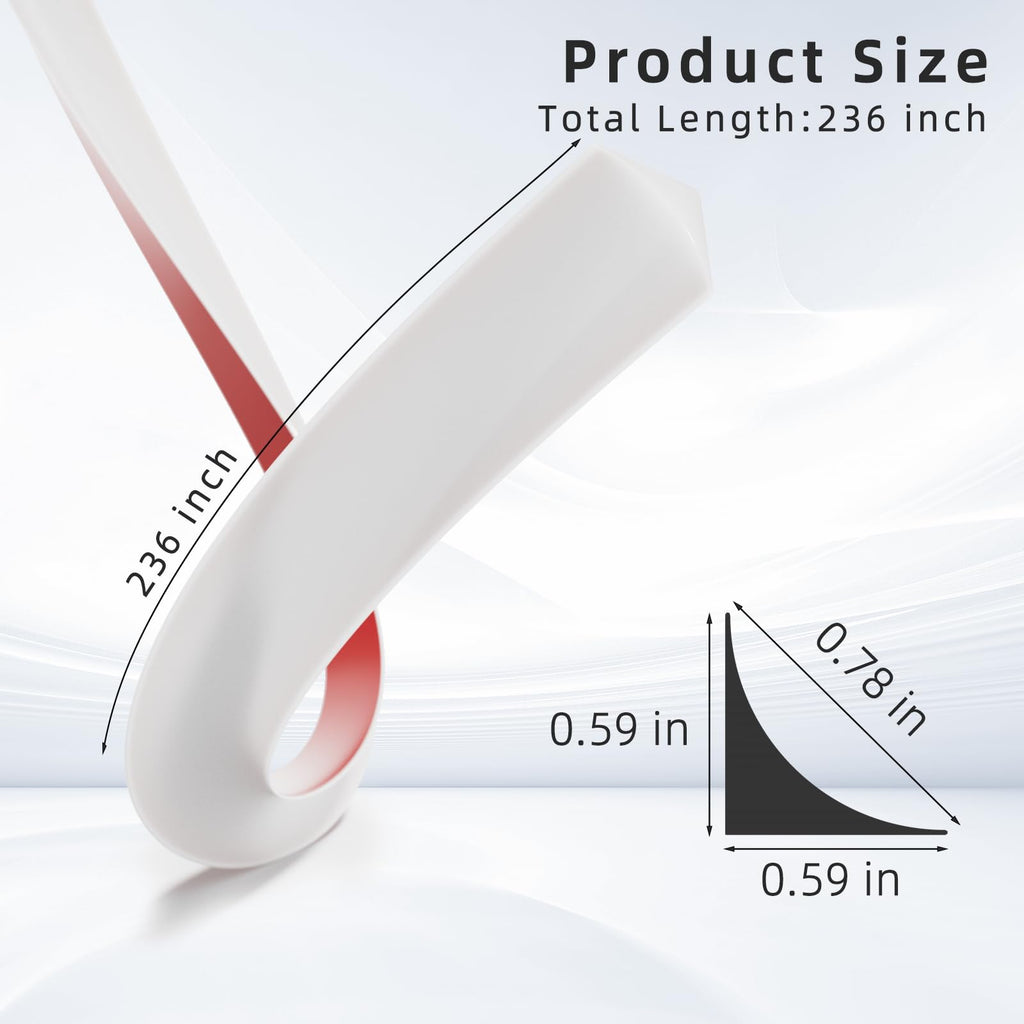 Flexible Quarter Round Molding Trim Peel and Stick 236Inch White