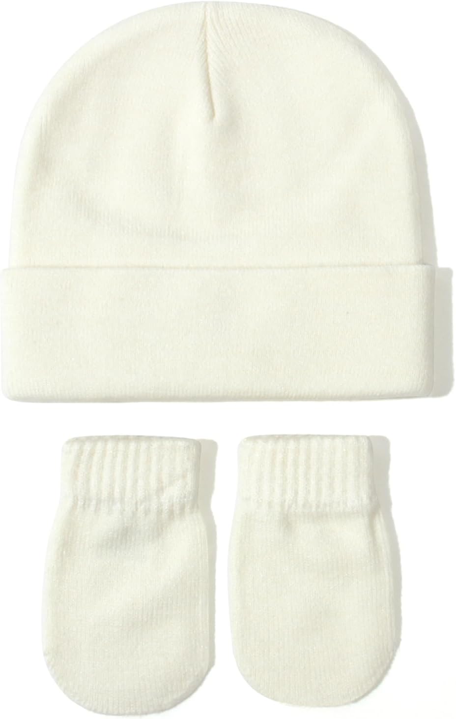 Toddler Baby Beanie Hat and Mittens Set Hat Toddler Winter Warm Knit Hat for Boys Girl 0-5 Years