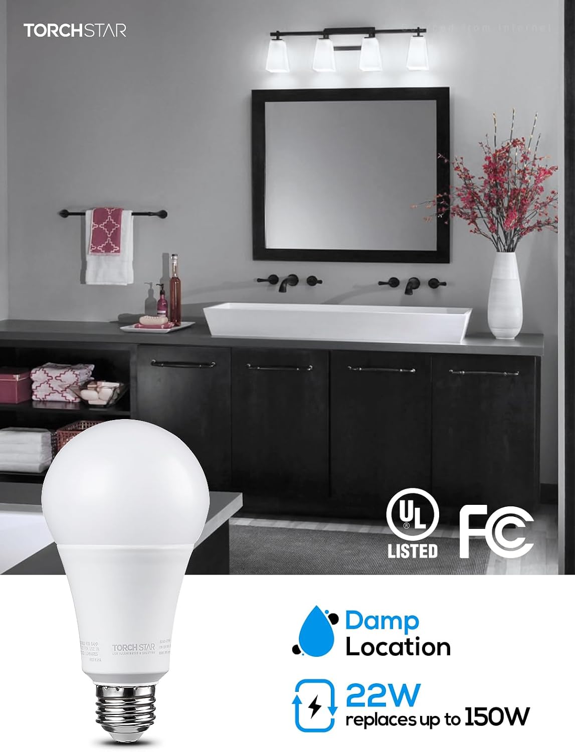 A21 LED Light Bulbs Dimmable Super Bright Light Bulb 5000K