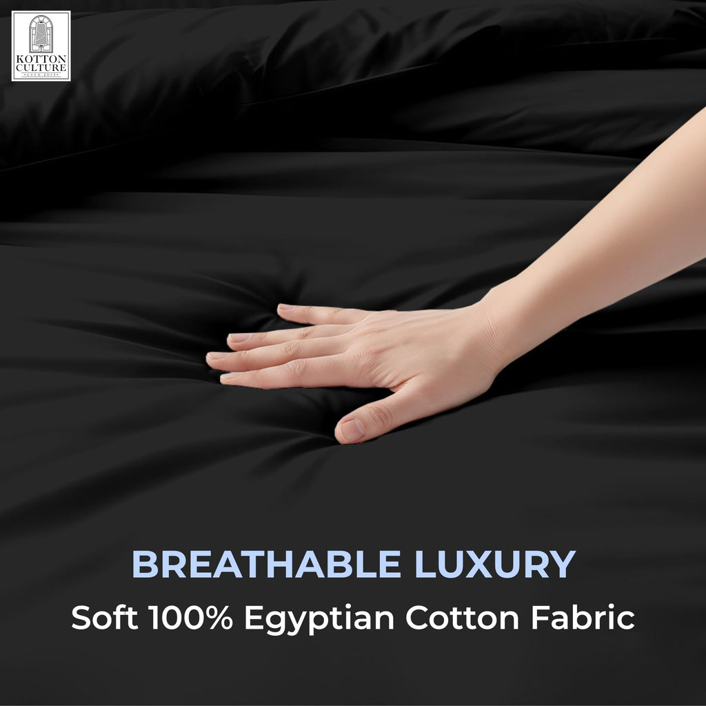 1 Pc Twin Size Duvet Cover Only 100% Egyptian Cotton - Luxury 1000 Thread Count Hotel Quality, Soft, Breathable