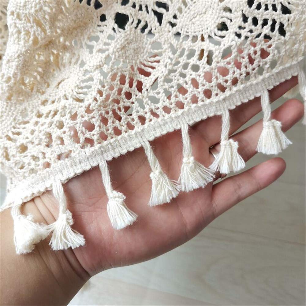 Vintage Crochet Tablecloths Lace Doilies Cotton Beige Square Tablecloths Table Cover Table Topper Wedding Home Party