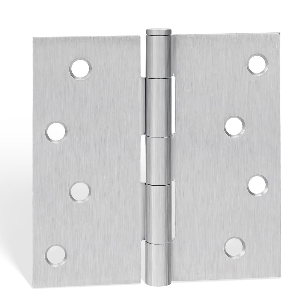 Brushed Nickel Door Hinges 4 inch x 4 inch Door Hinges 6 Pack