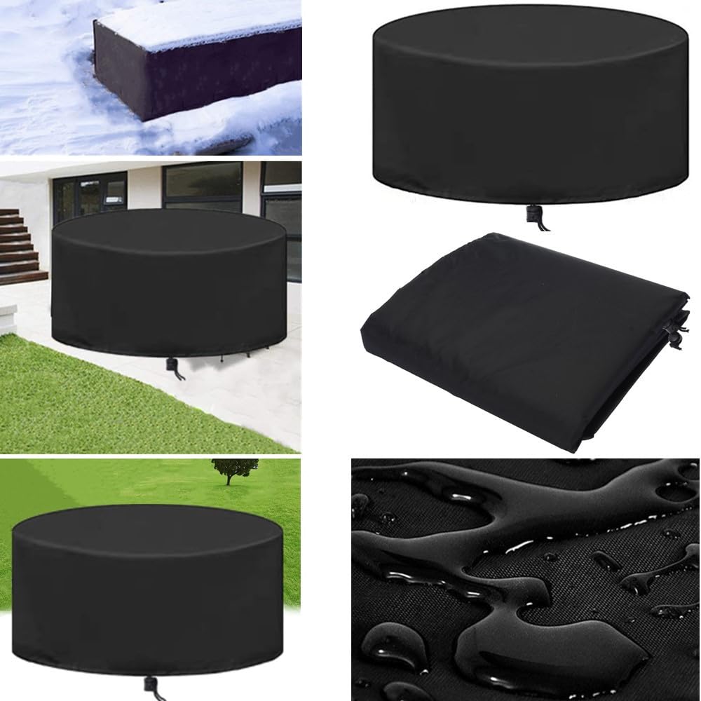 Set Cover Waterproof, Round Bar Height Table and Chair Cover, 84 x 44 Inch Outdoor Tall High Table Covers