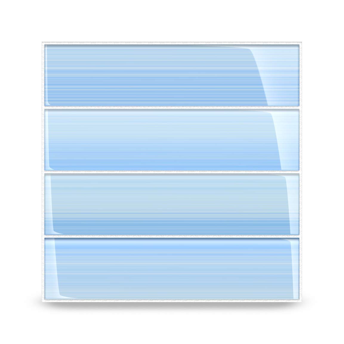 Big Blue Glass Subway Tile Backsplash or Bathroom/Showers, 3x12