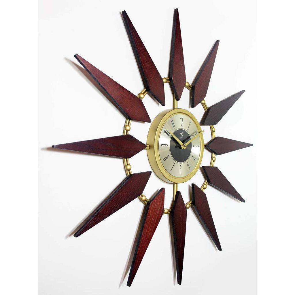 Inspired Nelson Style Orion Starburst Wall Clock Mid Century Modern 30 inch Large Mid Century