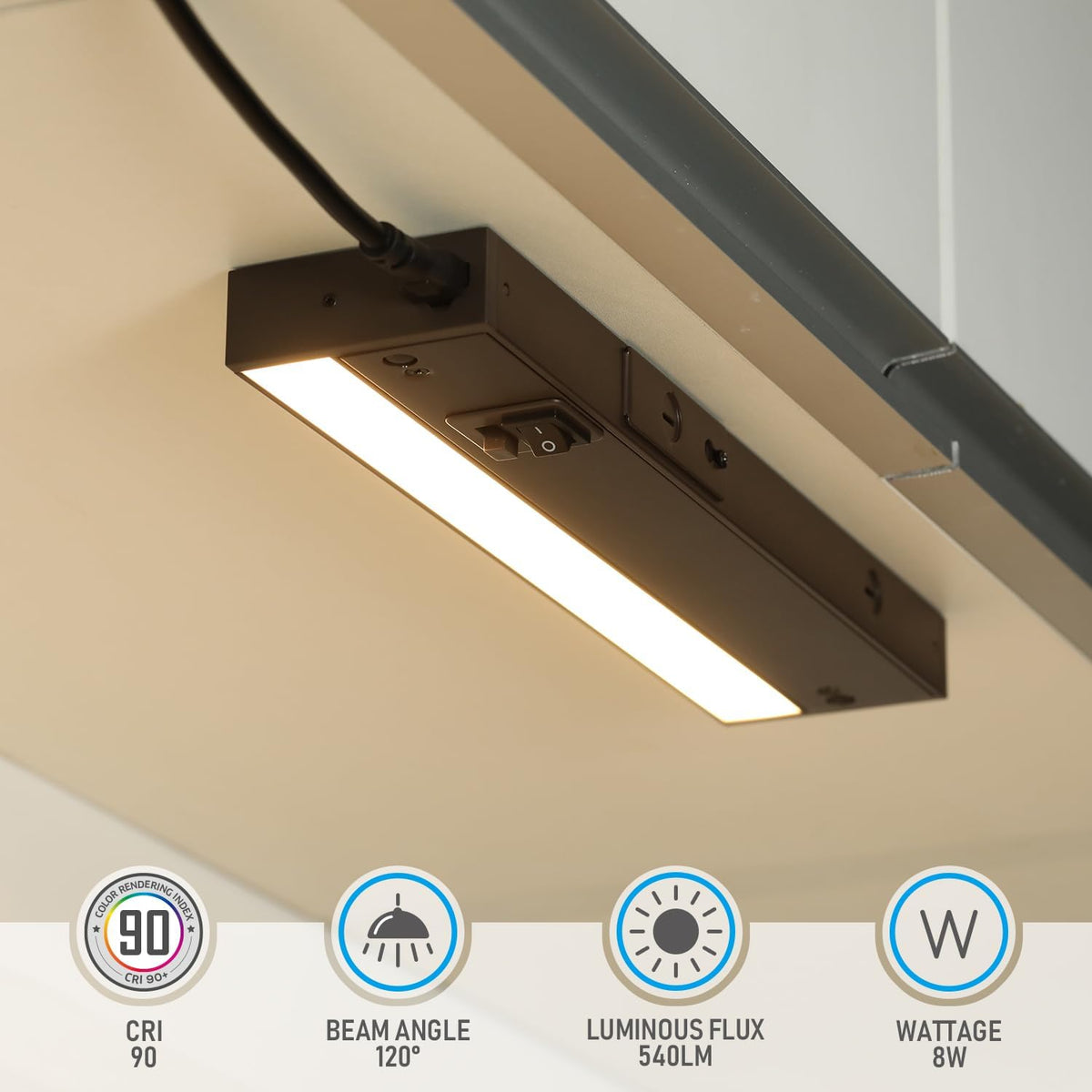 12 Inch 5CCT LED Under Cabinet Lighting Aluminum, Bronze