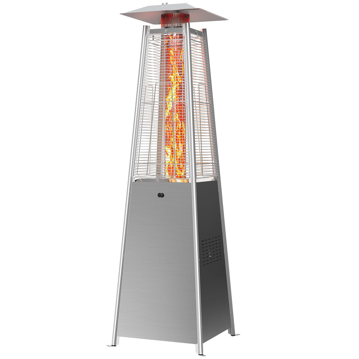 BTU Pyramid Patio Heater, Portable Outdoor Heater with Wheels