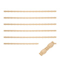 6pcs 15.75" Decorative Wood Trim Unfinished 3D DIY (Gourd Line 12mm)