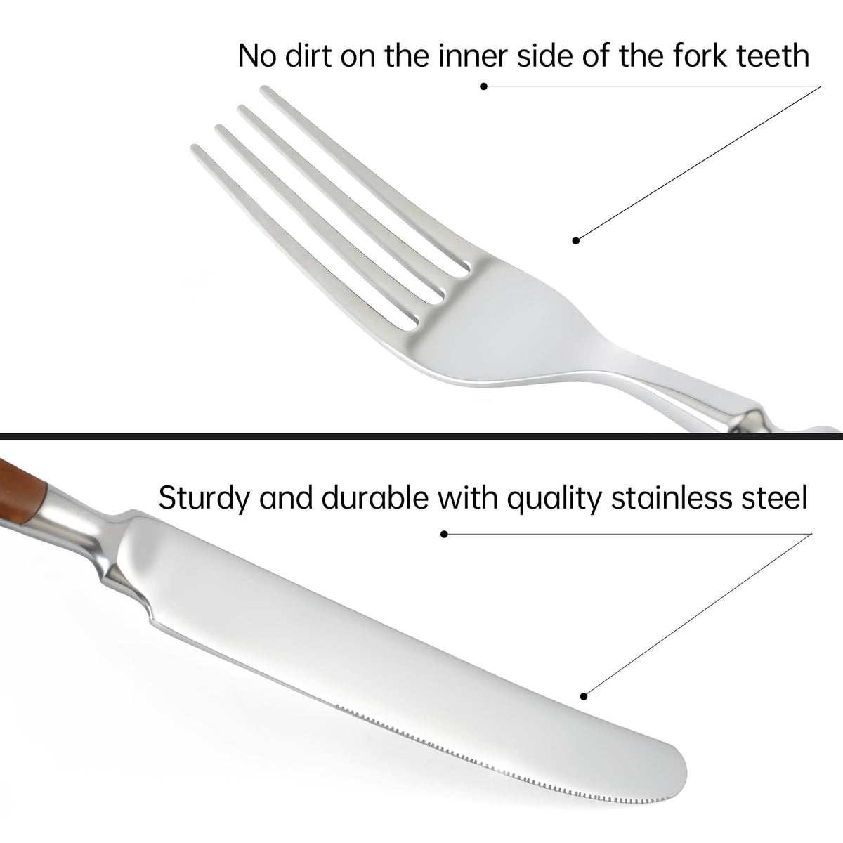 Silverware Set Brown Luxury Vintage Handle 40-Piece Service for 8