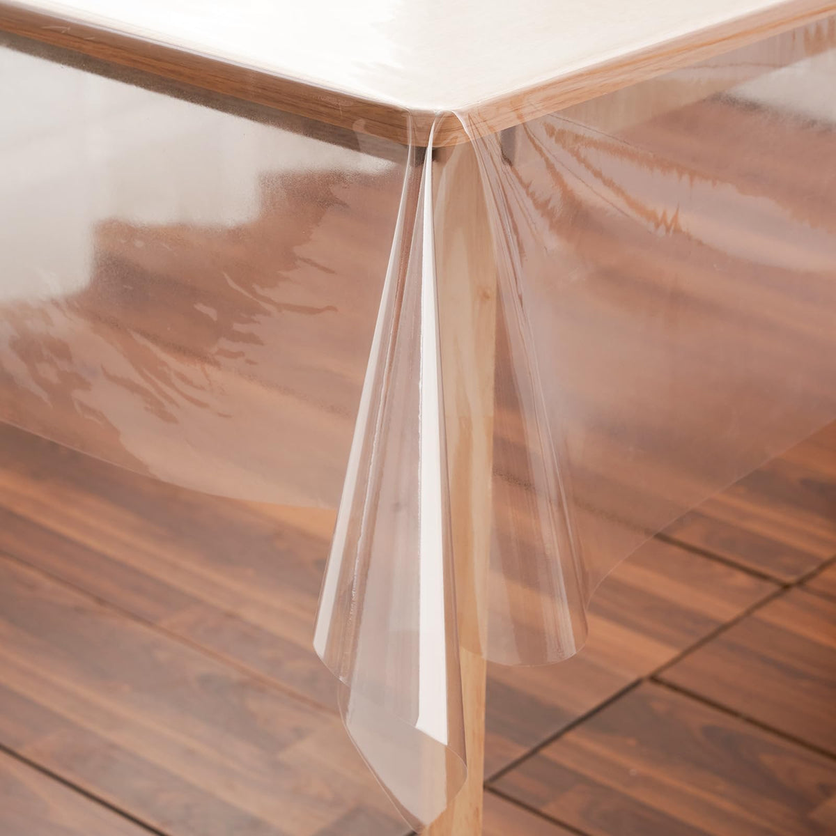 Clear Plastic Tablecloth Protector Rectangle Square 70x70 inch Waterproof Oilproof Stain Resistant Wipeable Table