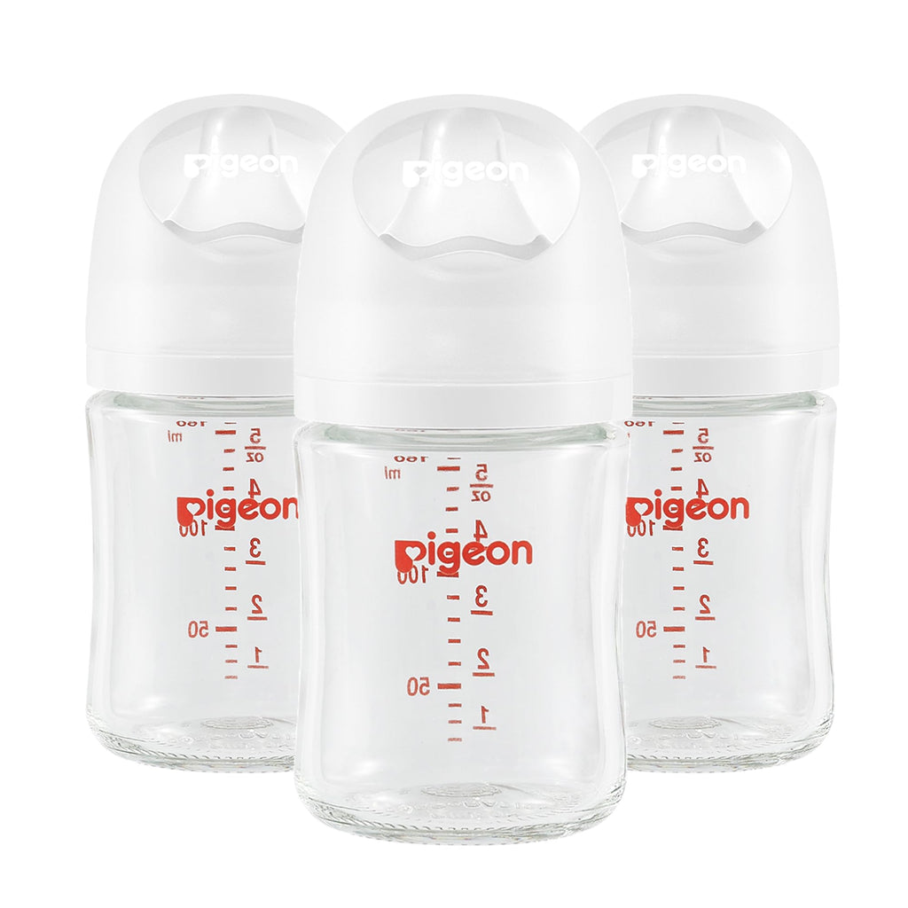 Glass Baby Bottles Wide Neck, 5.4 Oz, Pack of 3