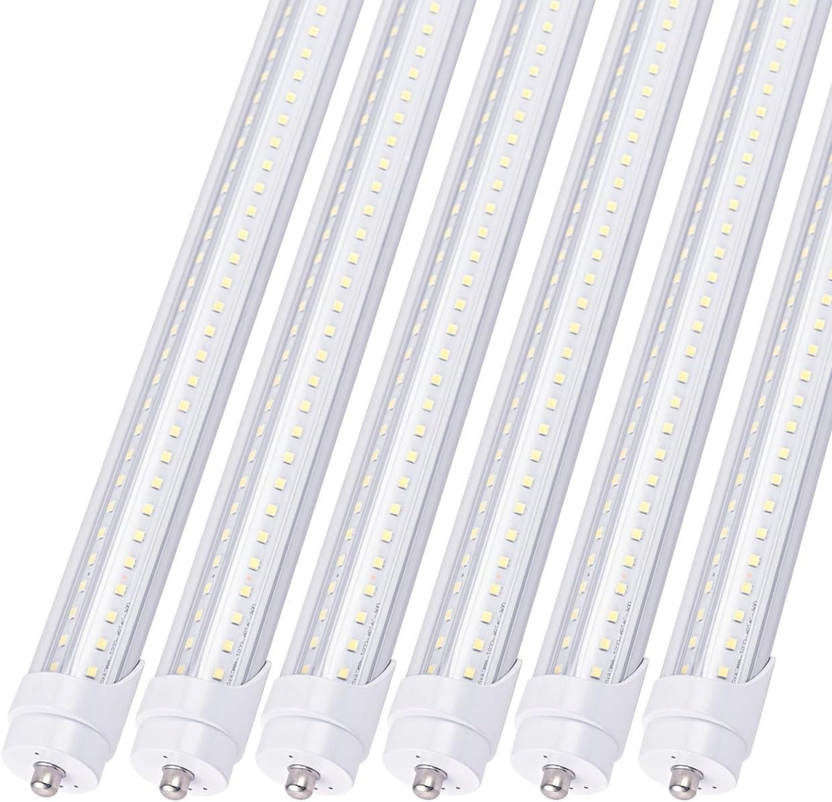 6FT T8 LED Tube Light Bulbs 40W Single pin Fa8 Cap 6000K Daylight with Ultra Bright Dual-Row LEDs,6 Foot T10