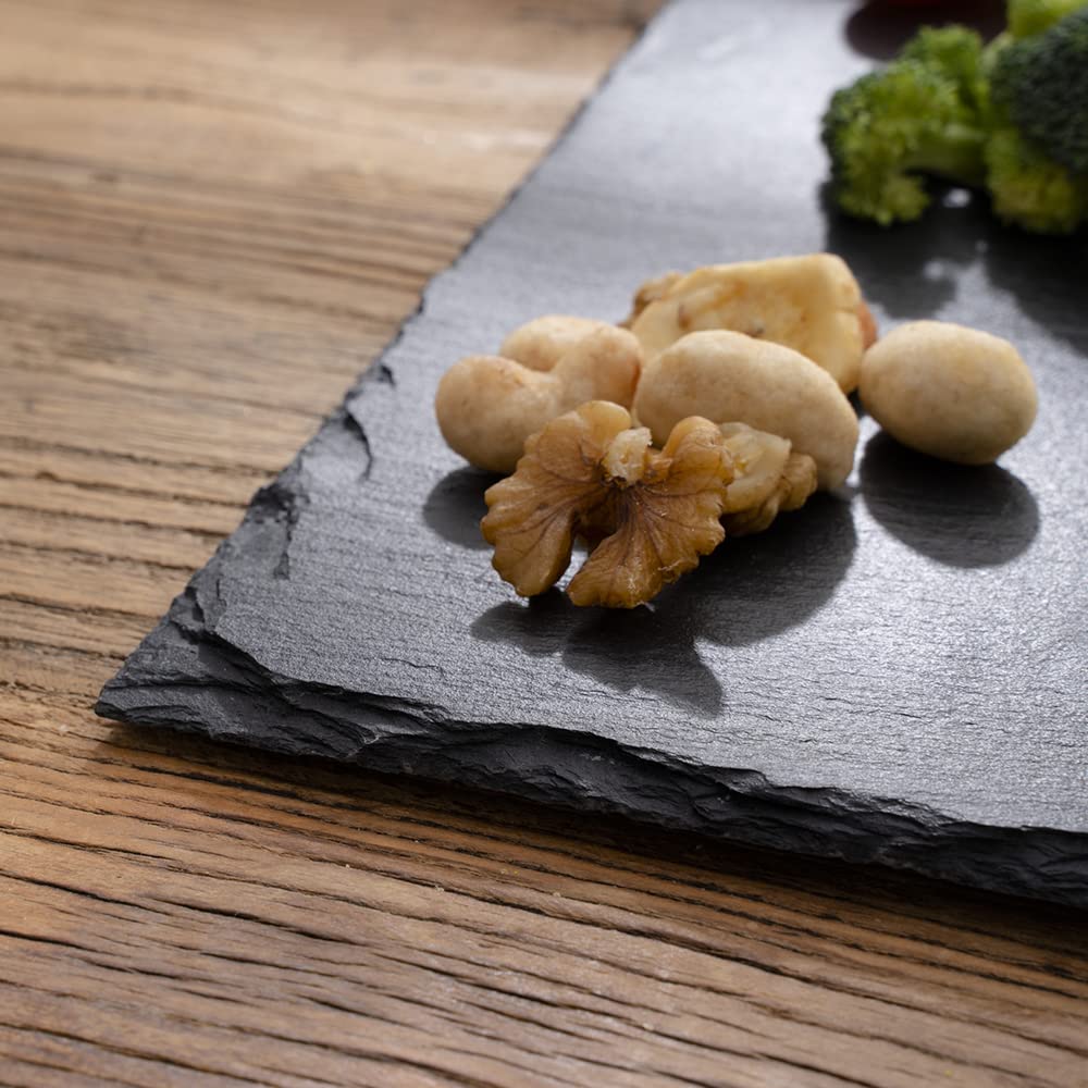 16x12in Large Slate Cheese Board for Meat, Cheese, Appetizers - Slate Platter with 2 Chalks - Perfect warming
