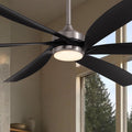 64" Indoor/Outdoor Ceiling Fan with Light & Remote