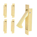 Pocket Door Handles Edge Pull,Flush Finger Hardware,Satin Brass,5