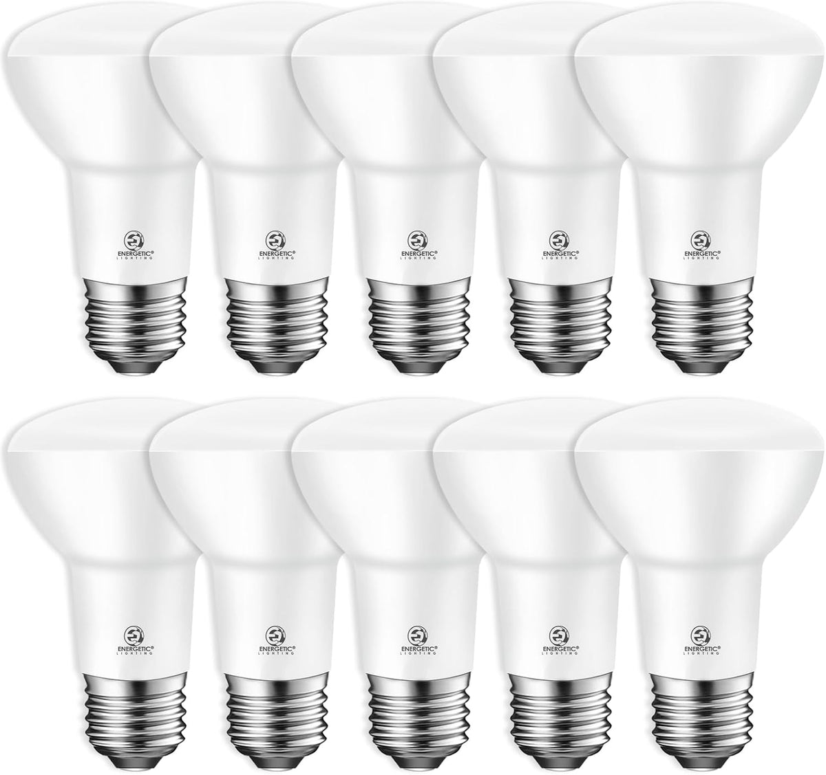 Energetic 10-Pack BR20 LED Bulb 3000K Warm White 6.5W=45W, 500 Lumen