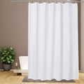 Shower Curtain Liner 72 x 80 inches Long, Water-Repellent Weighted Bottom Solid White Fabric Shower Curtain