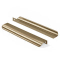 Champagne Bronze Cabinet Handles, Finger Pulls for Cabinet Edge Pulls 7-1/2 Inch 5 Pack | Tab Drawer Handles