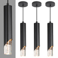 Inspired Nelson Style 2 Pack Modern Black Mini Pendant Light, Bubble Acrylic, 3 Color