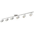 3000K LED Track Lighting, 53" Modern Track Lighting Kit, Come with Bulbs, Brushed Nickel Finish, GU10 Base