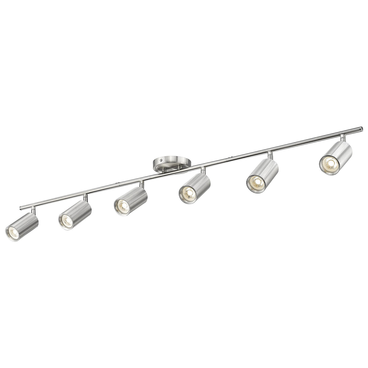 3000K LED Track Lighting, 53" Modern Track Lighting Kit, Come with Bulbs, Brushed Nickel Finish, GU10 Base
