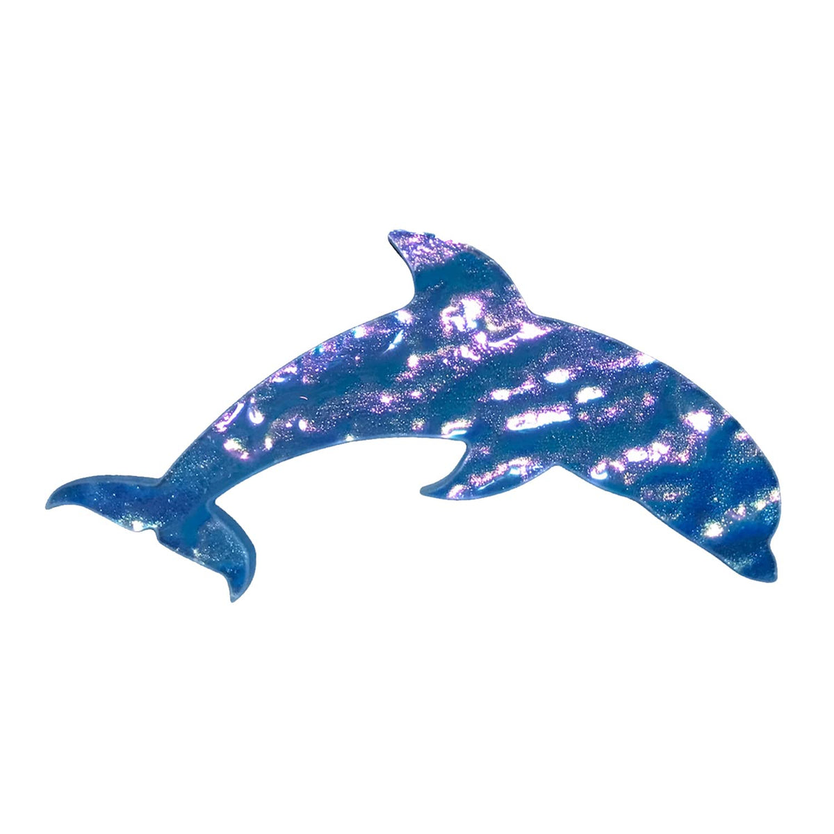 Dolphin Glass Swimming Pool Step Marker Mosaic (5", Deep Blue) (2 Pack)