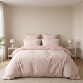 Striped Duvet Cover Reversible Pink Stripe Bedding Set