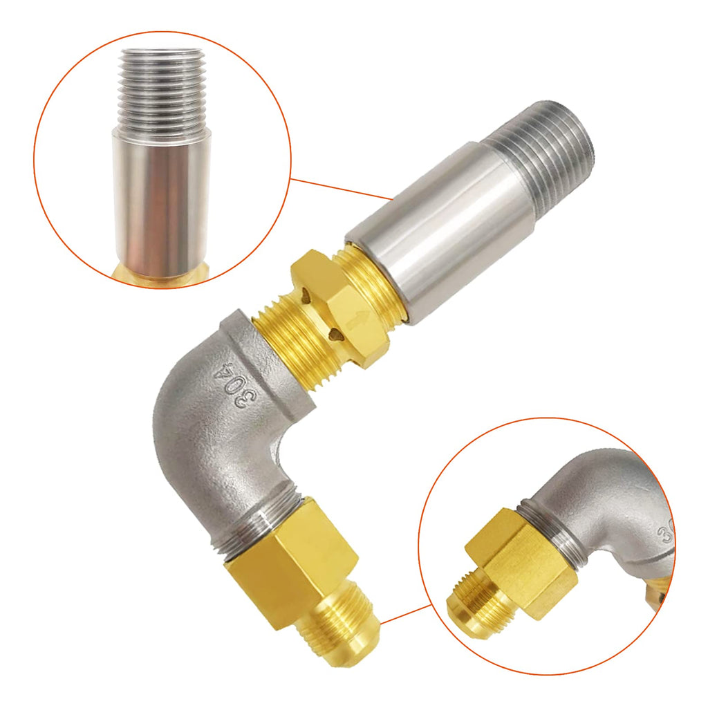 10FT 20PSI Adjustable Propane Regulator Hose with Brass Orifice and Air Mixer Kit 150, 000 BTU For Fire Pit