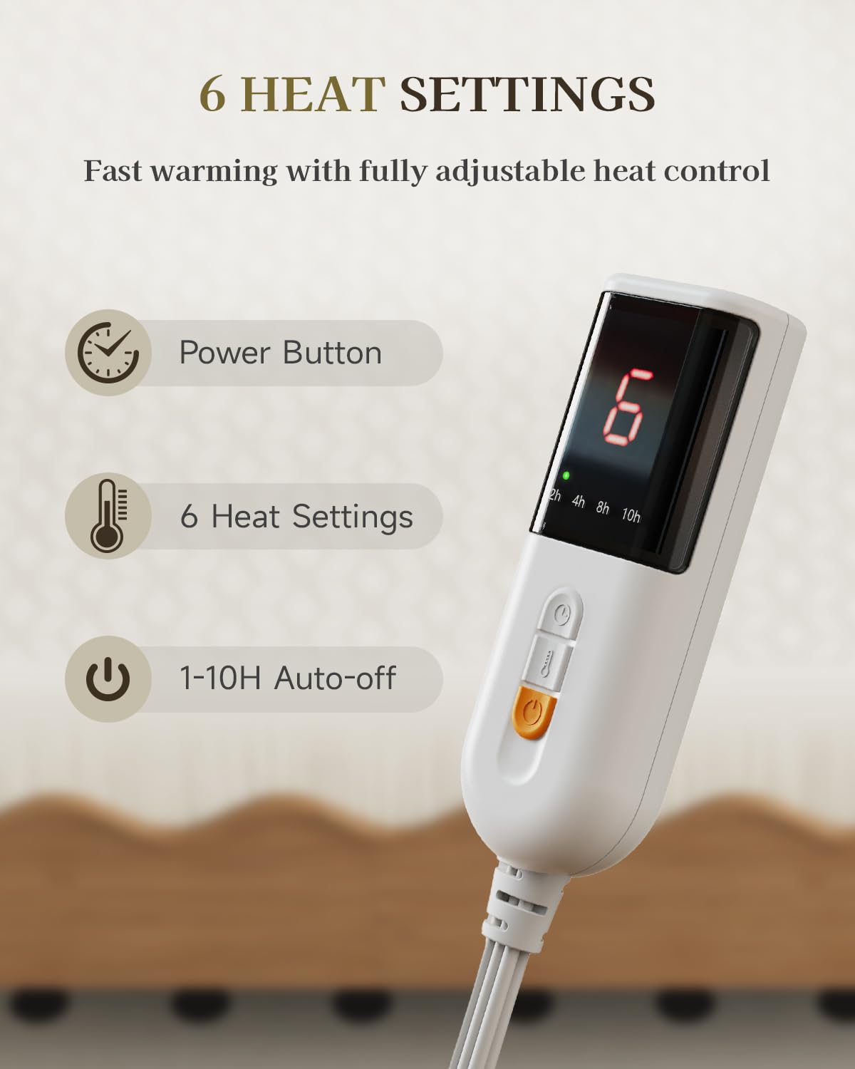 Heated Mattress Pad -Heated Pad for Bed Warmer(White)