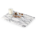 Italian Natural Marble Cutting Board Pastry Bread Macaron Display, 12" x 8" Real Stone Slab Marble Cheese Board