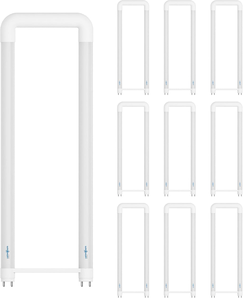 T8 U Bend Shape LED Tube Light 20W ETL Listed 2x2FT 5000k 10 Pack