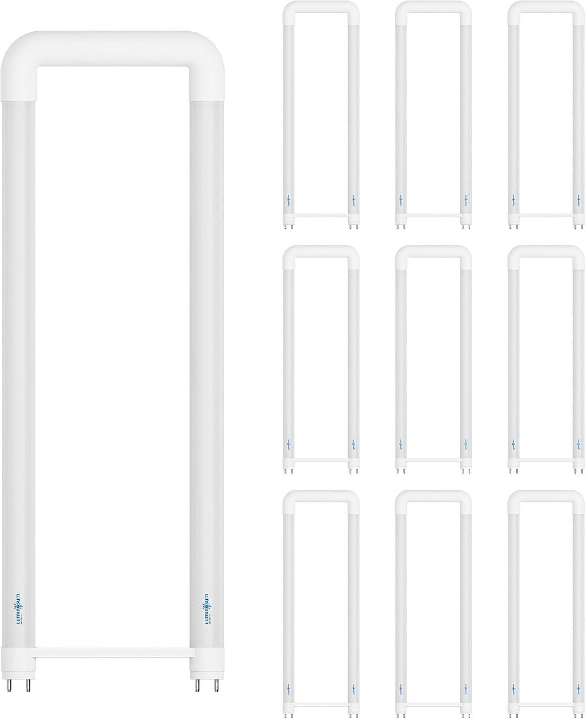 T8 U Bend Shape LED Tube Light 20W ETL Listed 2x2FT 5000k 10 Pack