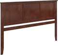 King Solid Wood Panel Headboard, Walnut